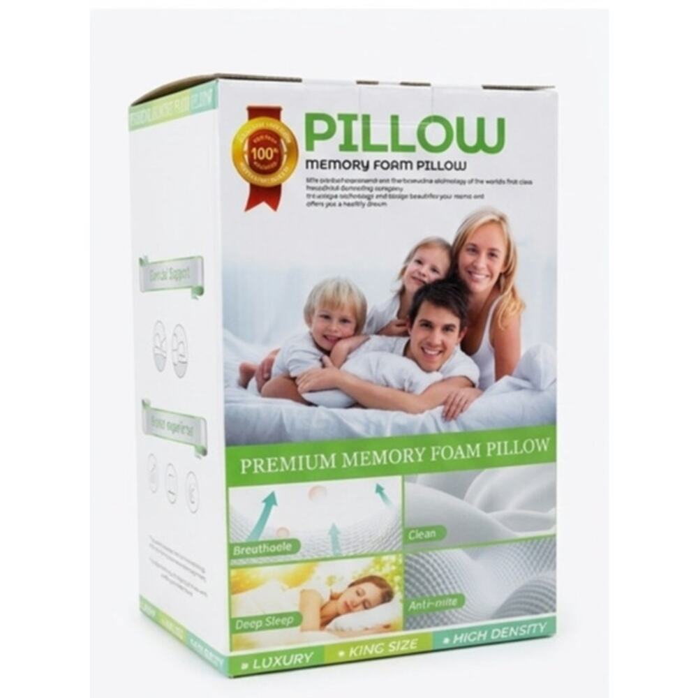 Premium Memory Foam Pillow - High Density - Cervical Support & Pressure Relief